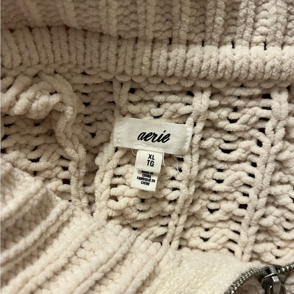 Aerie Cable Car Quarter Zip Sweater - Picture 4 of 4